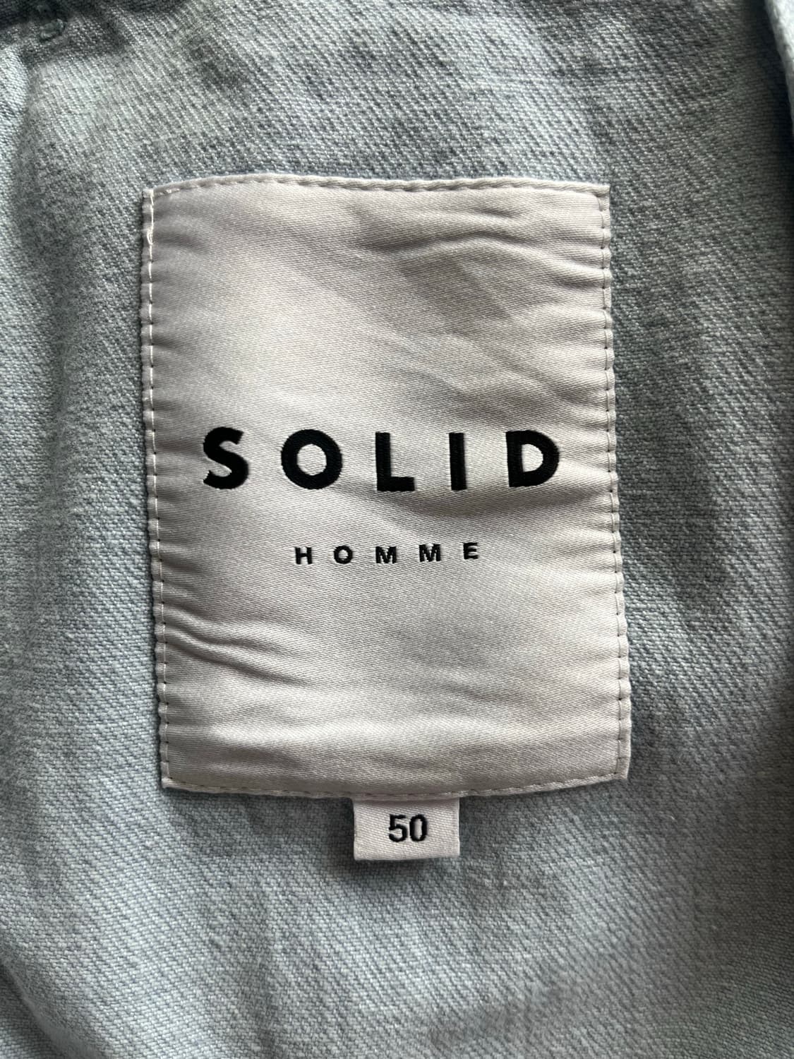 솔리드옴므 24ss 스카이블루 워시드 데님 자켓 50사이즈 상품이미지6