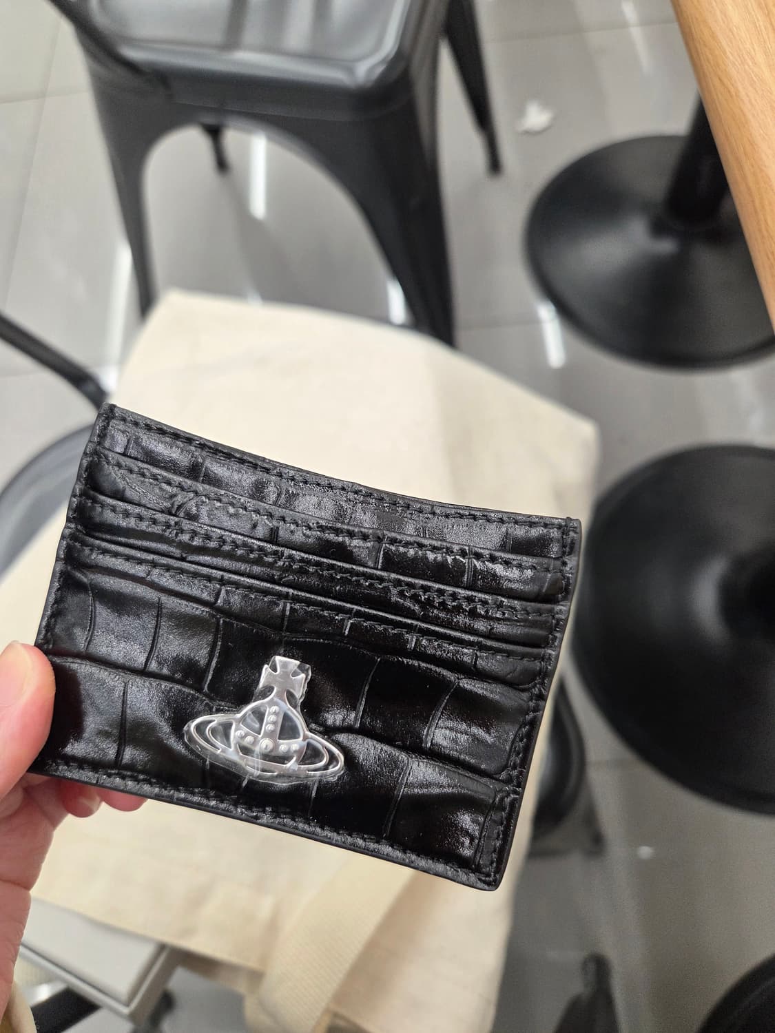 백화점 구매 비비안웨스트우드 카드지갑 송아지가죽 크로커다일 상품이미지4