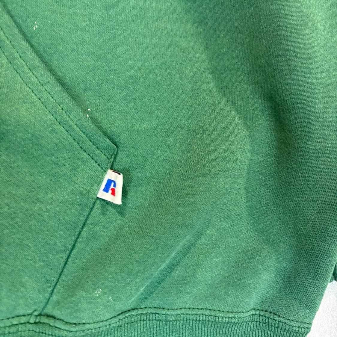 90s 러셀 애슬레틱 페이드 후드집업 그린 상품이미지4