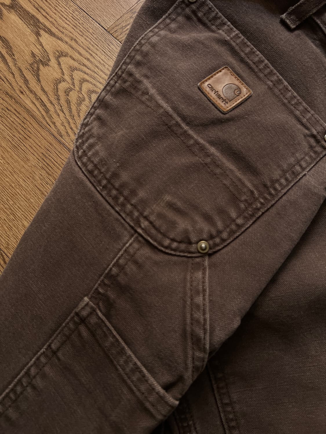 [32]칼하트 USA 덩가리핏 다크브라운 더블니 워크 팬츠 상품이미지8