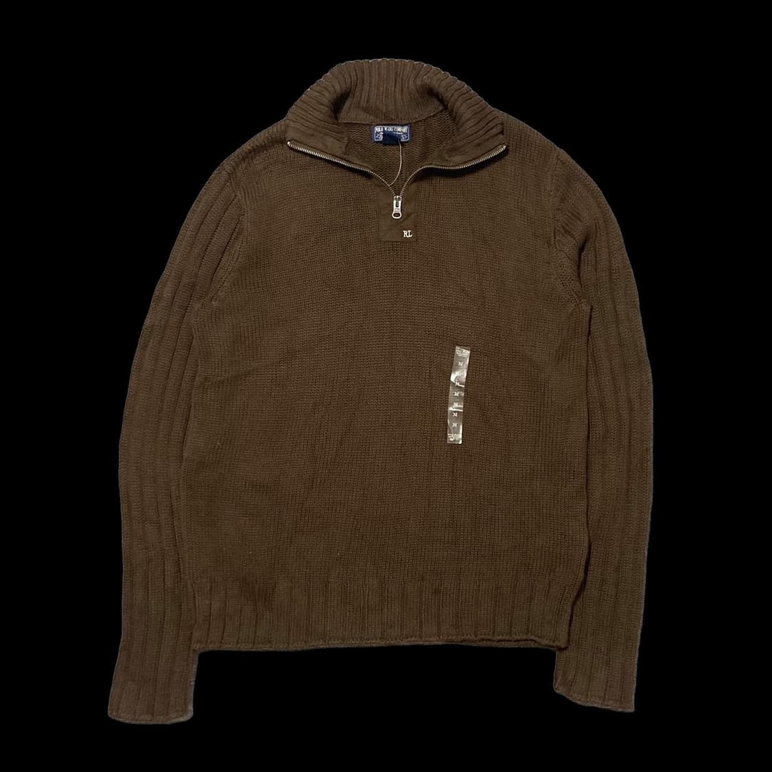 폴로랄프로렌 폴로 진스 RL 브라운 반집업 니트 상품이미지1