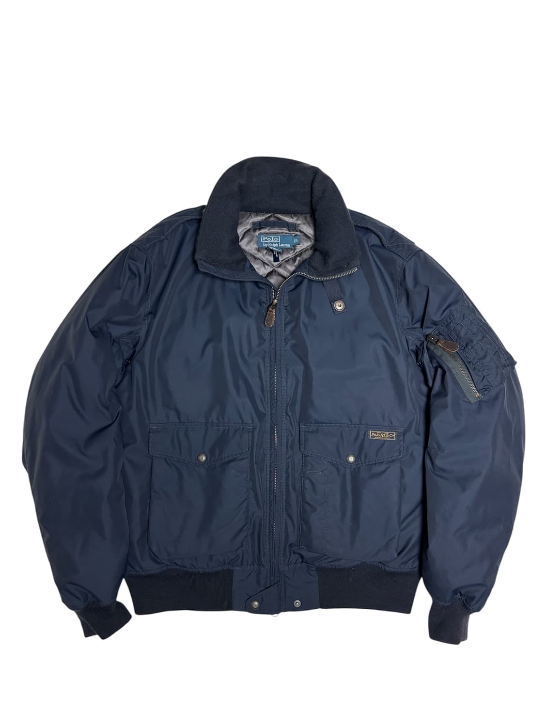 폴로 랄프로렌 다운 필드 봄버 플라이트 네이비 항공점퍼 L 상품이미지1