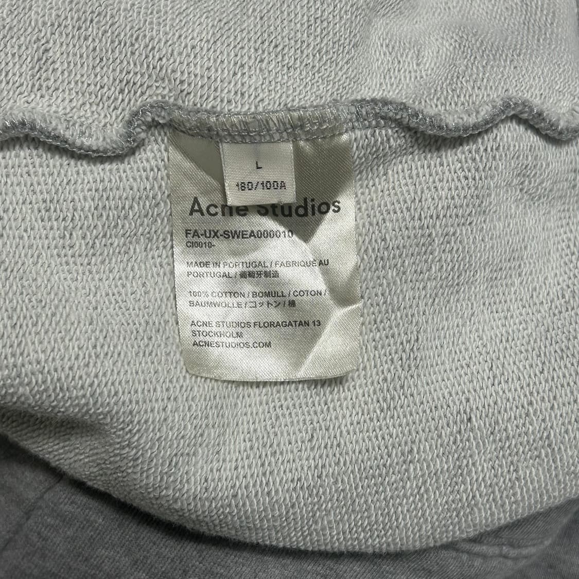 Acne Studios 페이스 로고 그레이 맨투맨 상품이미지3