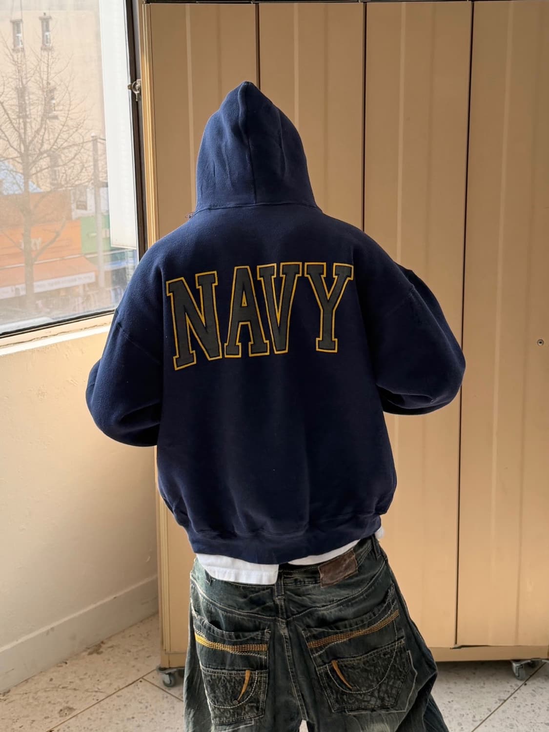 밀리터리 NAVY 후드티 네이비 상품이미지1