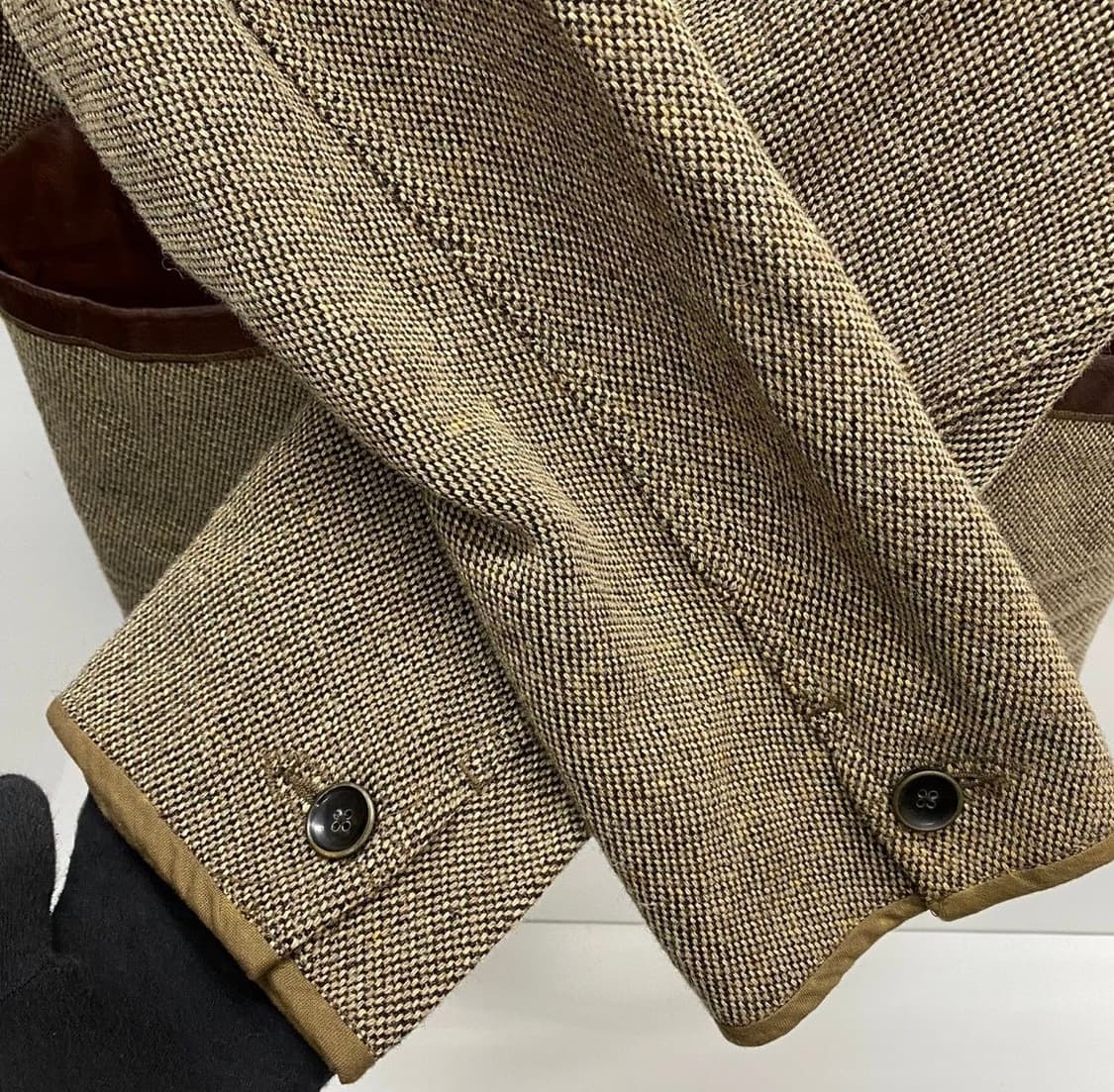 캐피탈 카시도스 울 트위드 가죽 재킷 상품이미지6