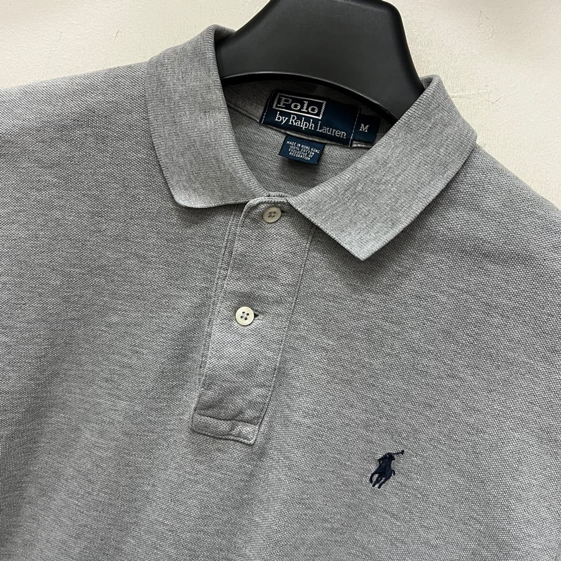 폴로 랄프로렌 베이직 그레이 PK 카라 긴팔티 M 상품이미지3