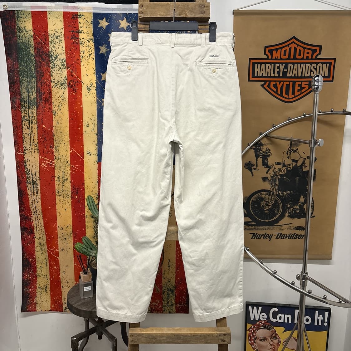 90s 폴로 랄프로렌 클래식 더블 플리츠 치노팬츠 스모키화이트 N763 상품이미지2