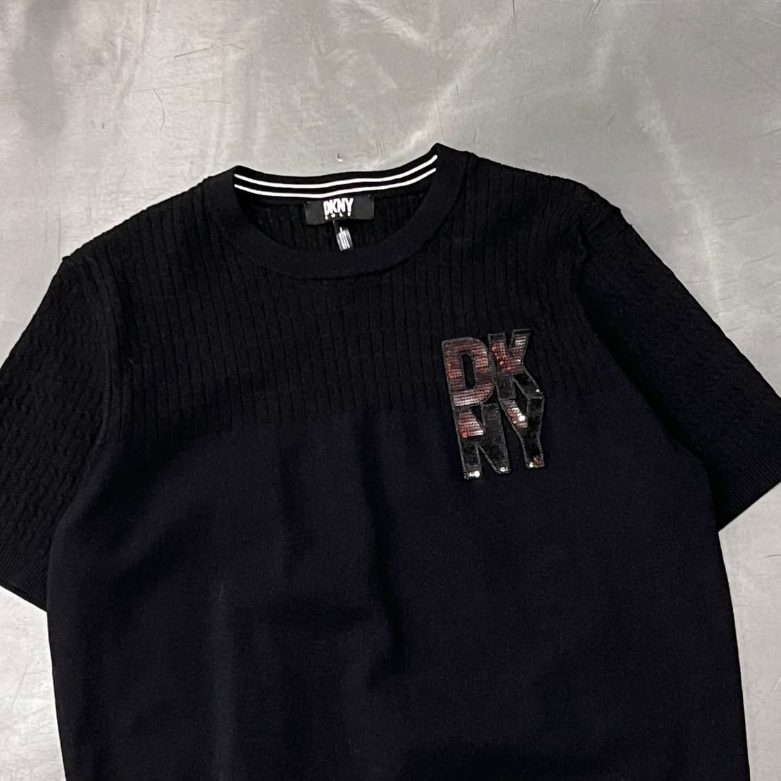  dkny 로고 하프 니트 y15740 상품이미지3