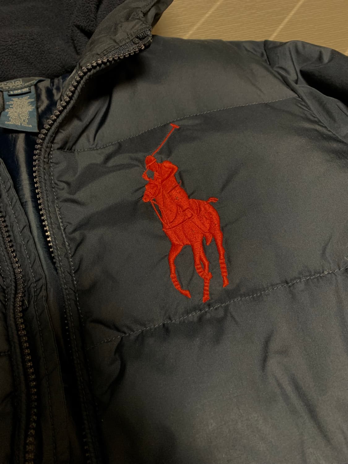 폴로 빅포니 패딩 네이비 상품이미지2