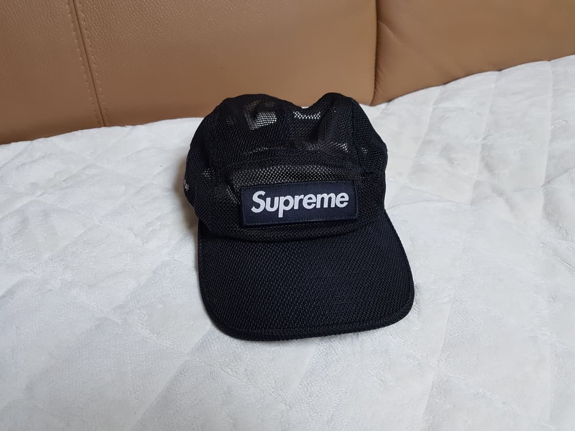 슈프림 메쉬 코듀라 캠프캡 모자 볼캡 블랙 23SS 상품이미지1