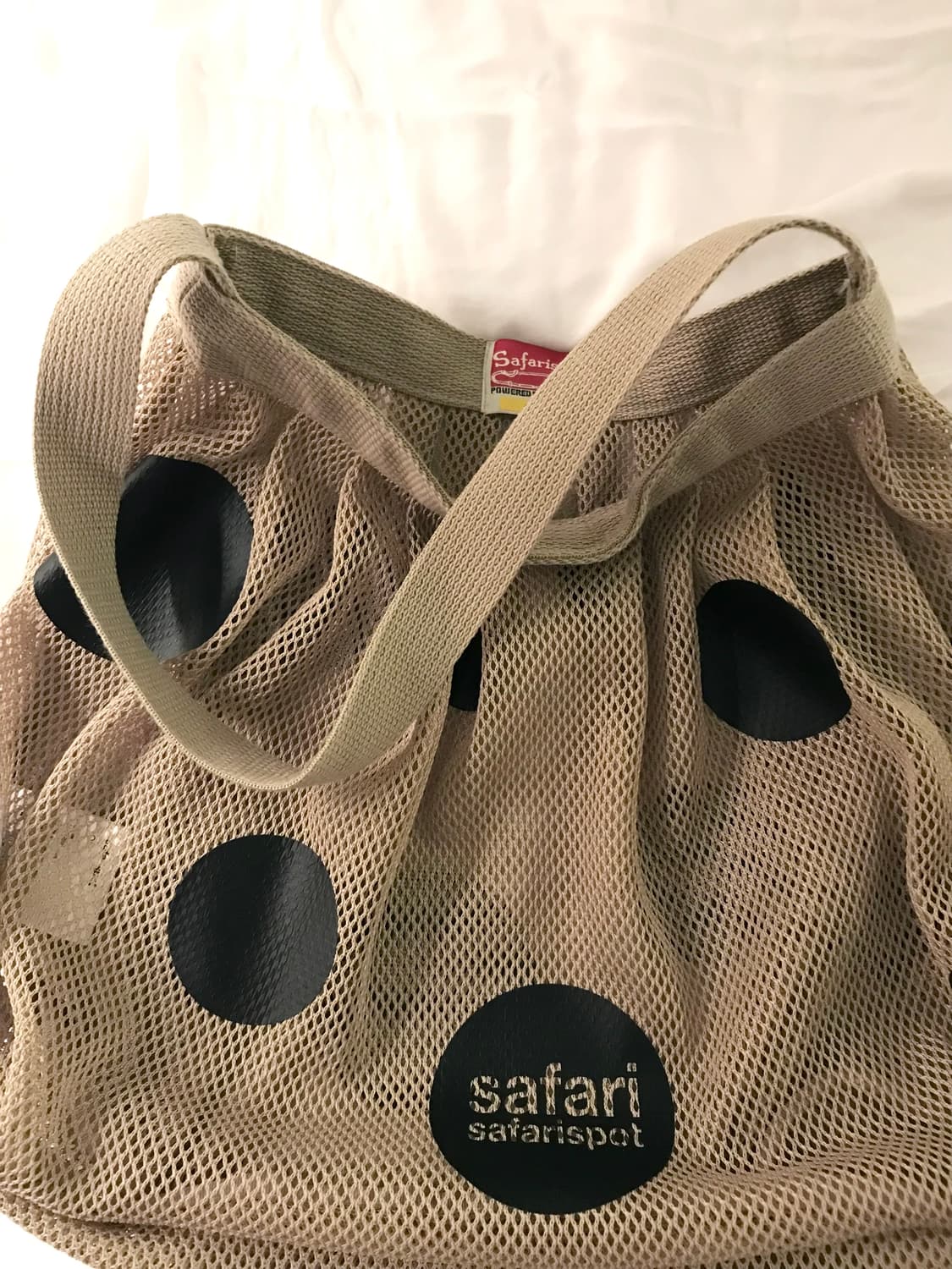 Safarispot 사파리스팟 도트 메쉬백 베이지 색상 상품이미지4