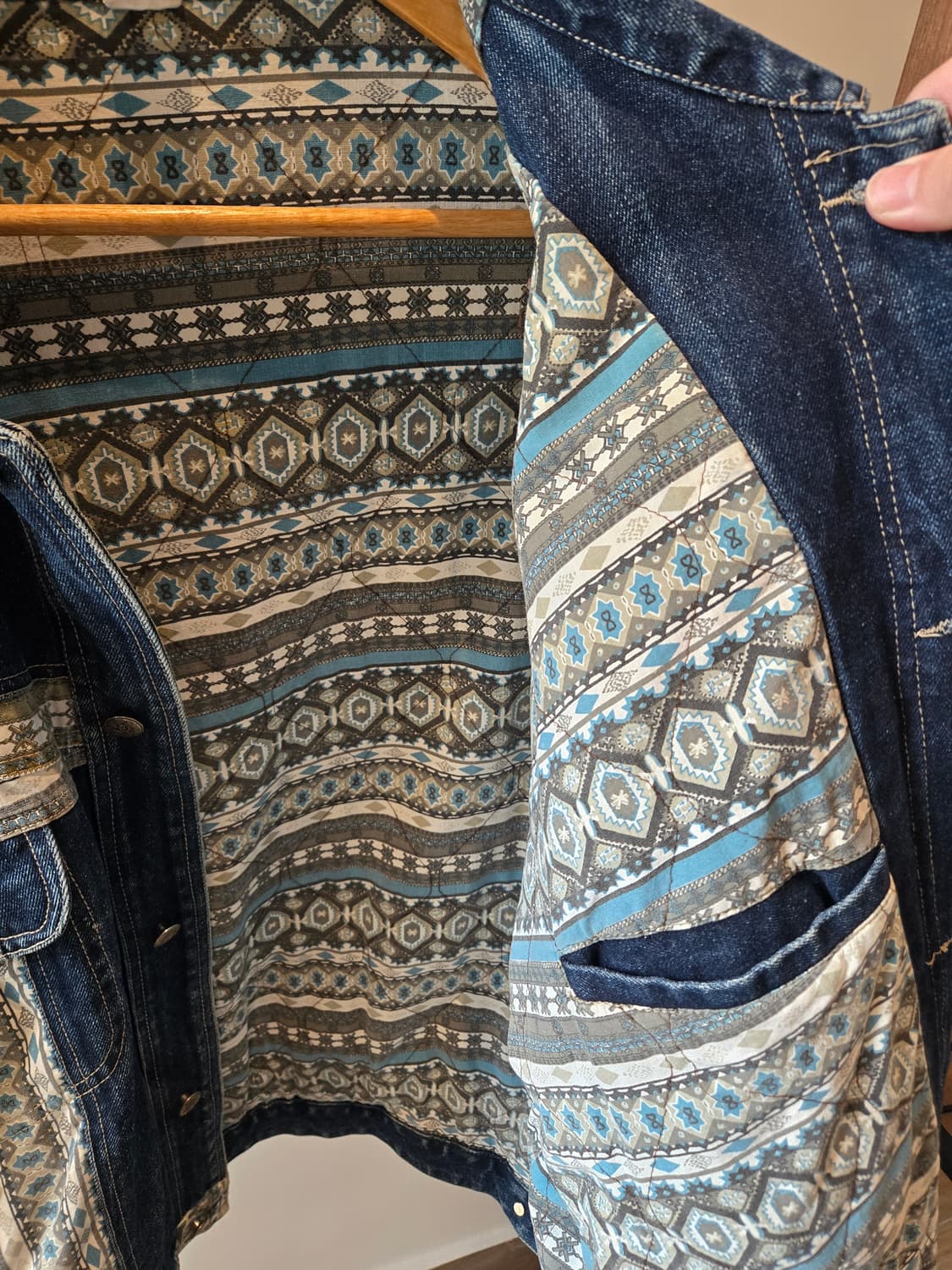 mon wicked 패치워크 데님 자켓 상품이미지4