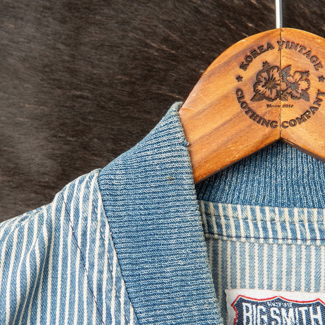 [100] 80s Big Smith 히코리 스트라이프 워크 베스트  상품이미지3