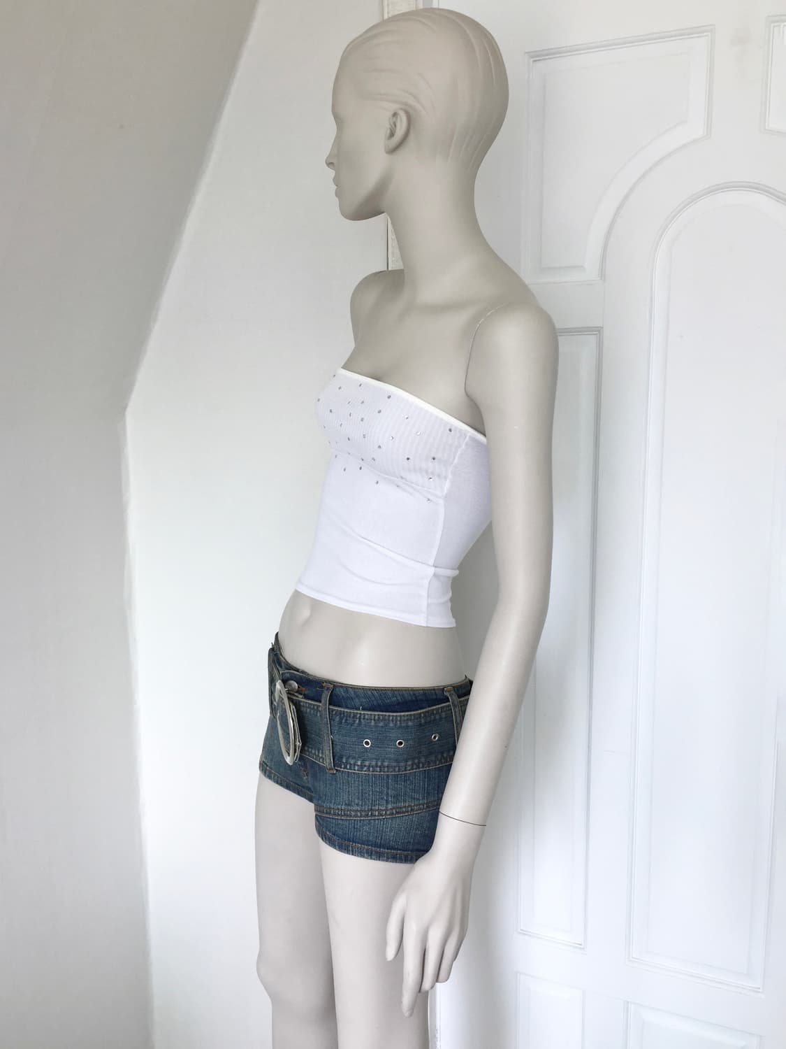 Diva Salon Chunky Belt Denim Shorts 상품이미지6