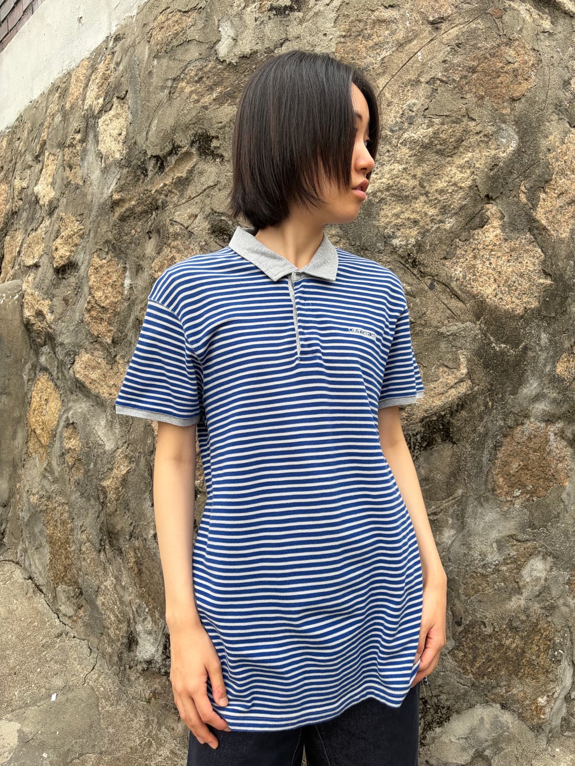 Calvin Klein Jeans 스트라이프 반팔 카라 티셔츠 L 상품이미지3