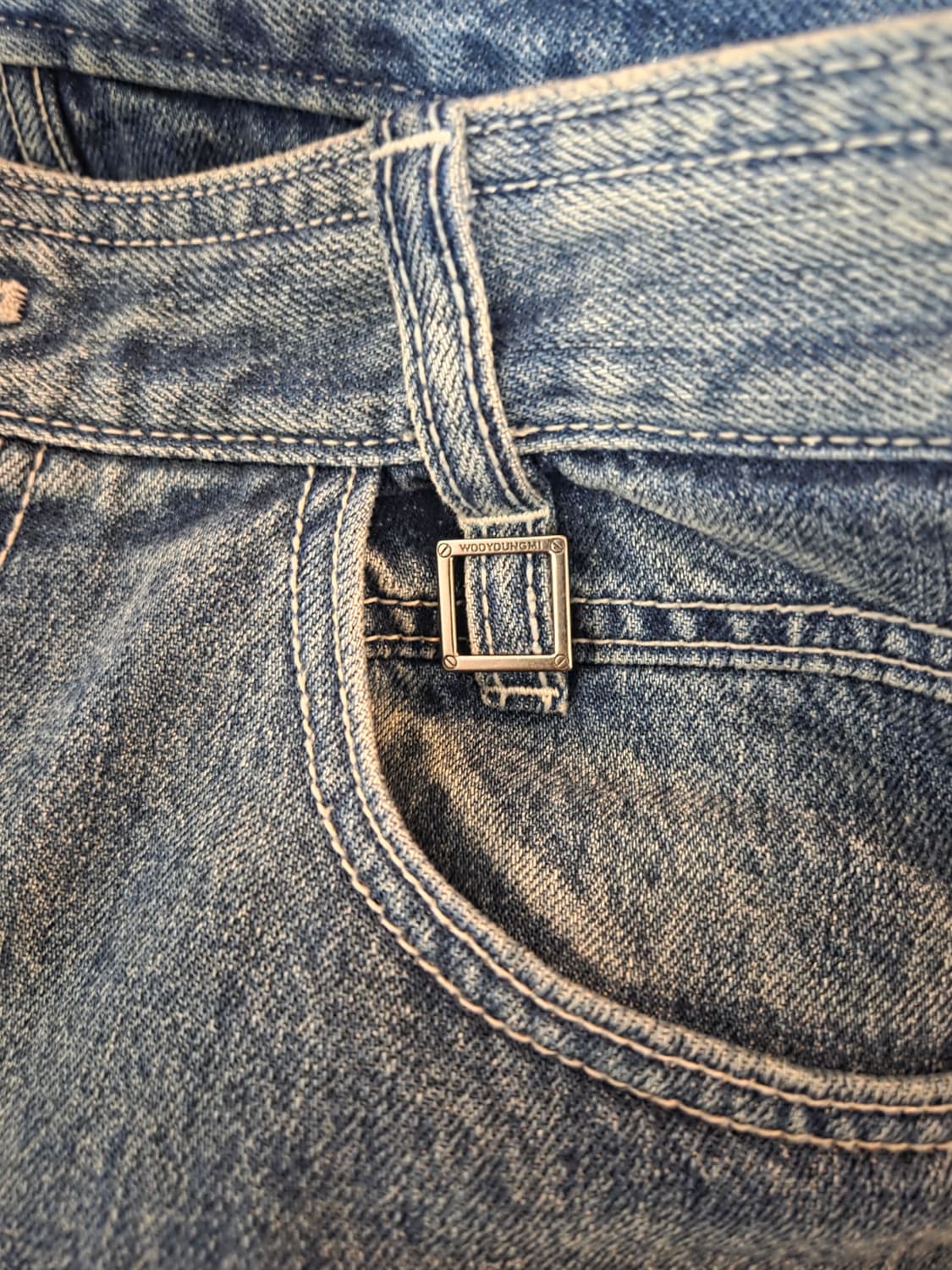 우영미 24FW 롱 스트레이트 데님 블루 48사이즈 상품이미지6