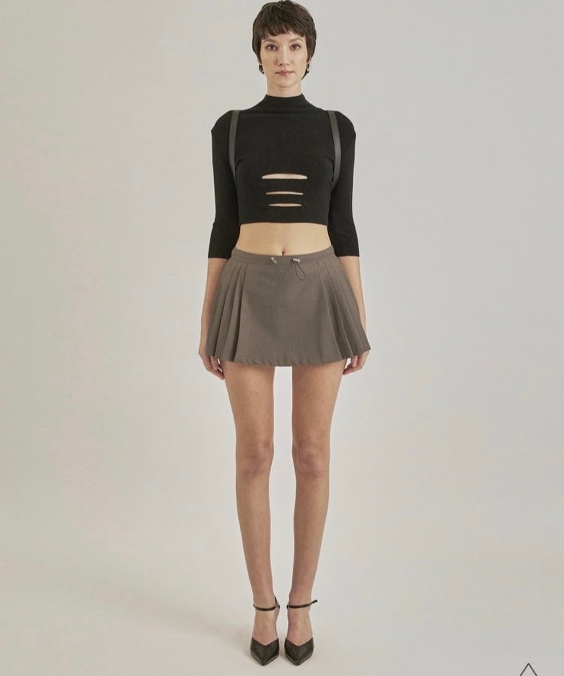 쓰리타임즈 플리츠 스커트 상품이미지1