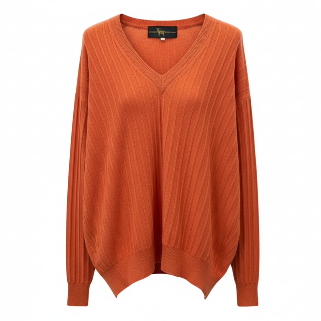 일본 빈티지 캐시미어 100 골지 브이넥 니트 1813 상품이미지1