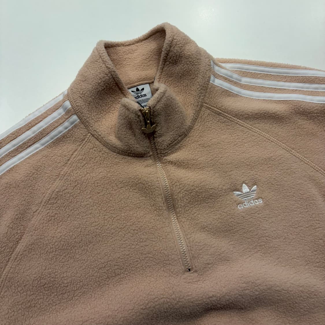 [S] 아디다스 파이어버드 삼선 플리스 하프집업 살구 C726 상품이미지3