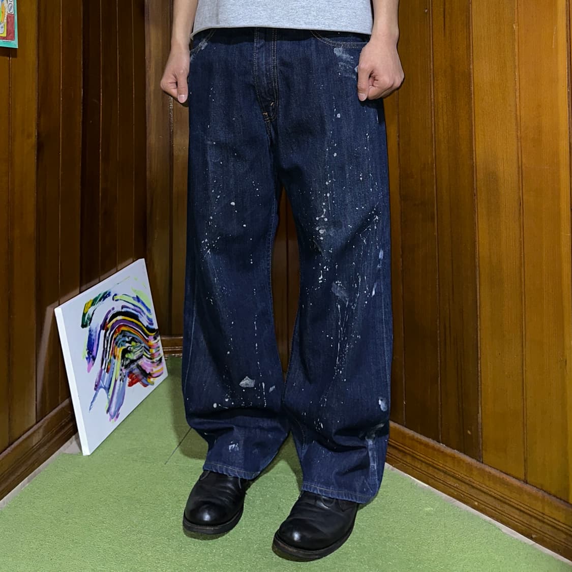 00‘s levi’s 504 painting remake denim 상품이미지1