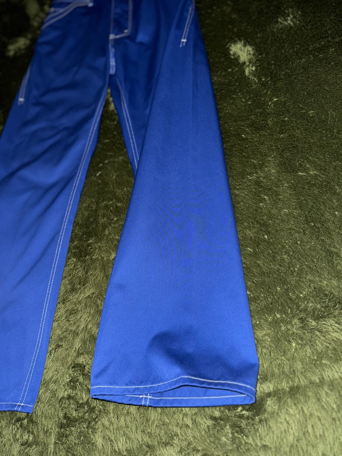 [M] 준야와타나베 꼼데가르송 19FW 신치백 디테일 코튼 팬츠 블루 상품이미지8