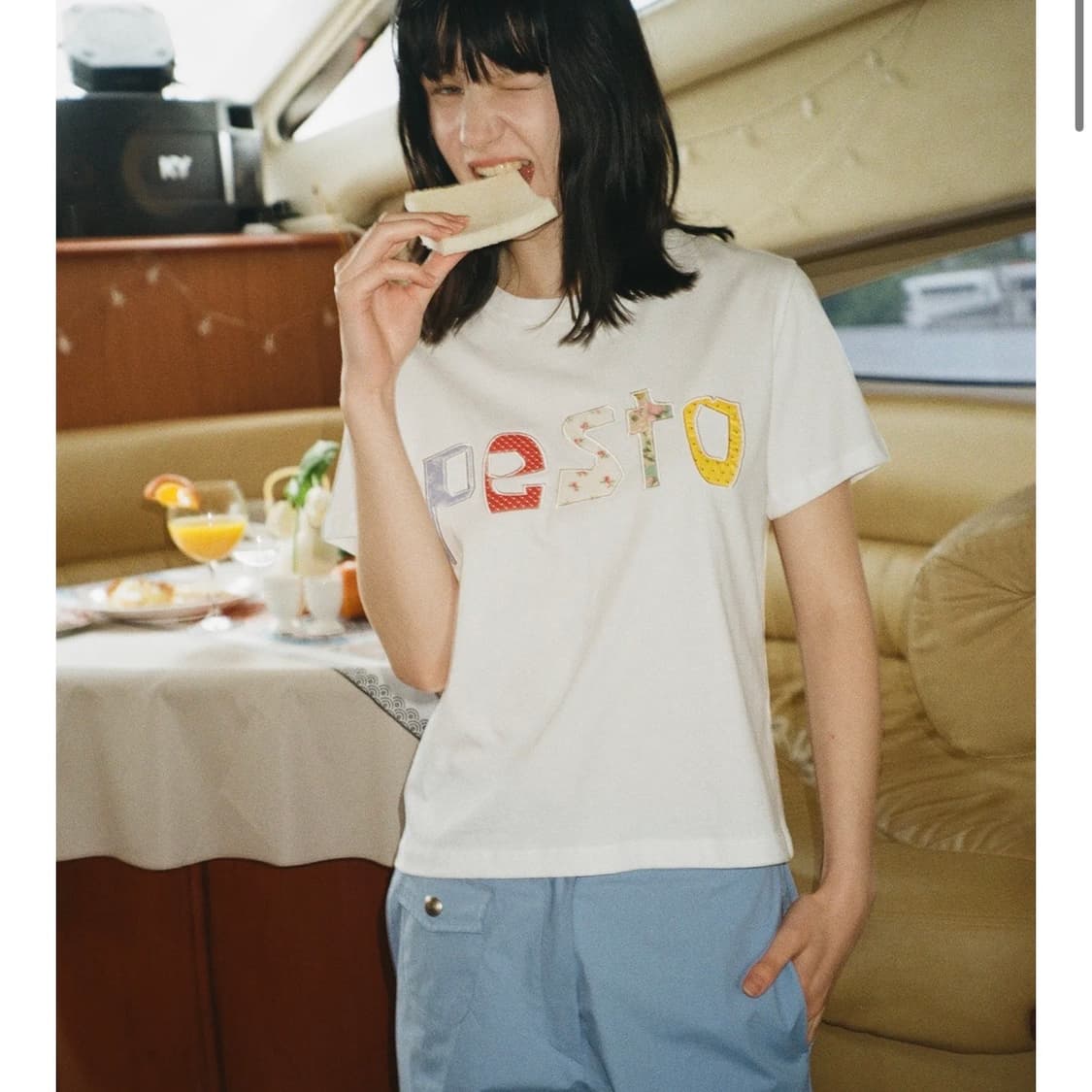 페스토 Patchwork t-shirt white 상품이미지4