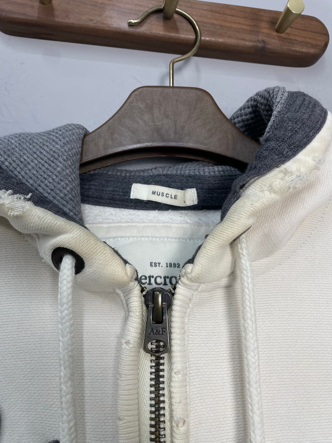 아베크롬비 빈티지 로고 후드집업 H2044 상품이미지4