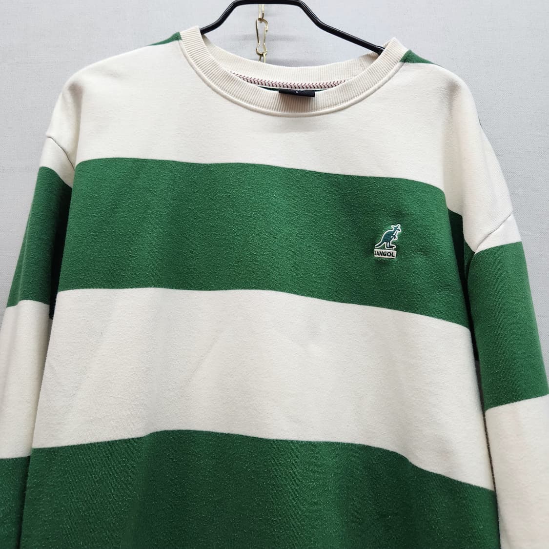 캉골 로고 스트라이프 럭비티 오버핏 맨투맨 S(XL) 상품이미지2