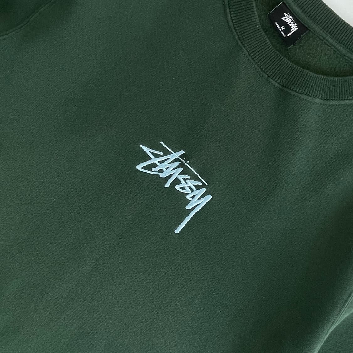Stussy 스투시 딥그린 센터스탁 맨투맨 상품이미지3
