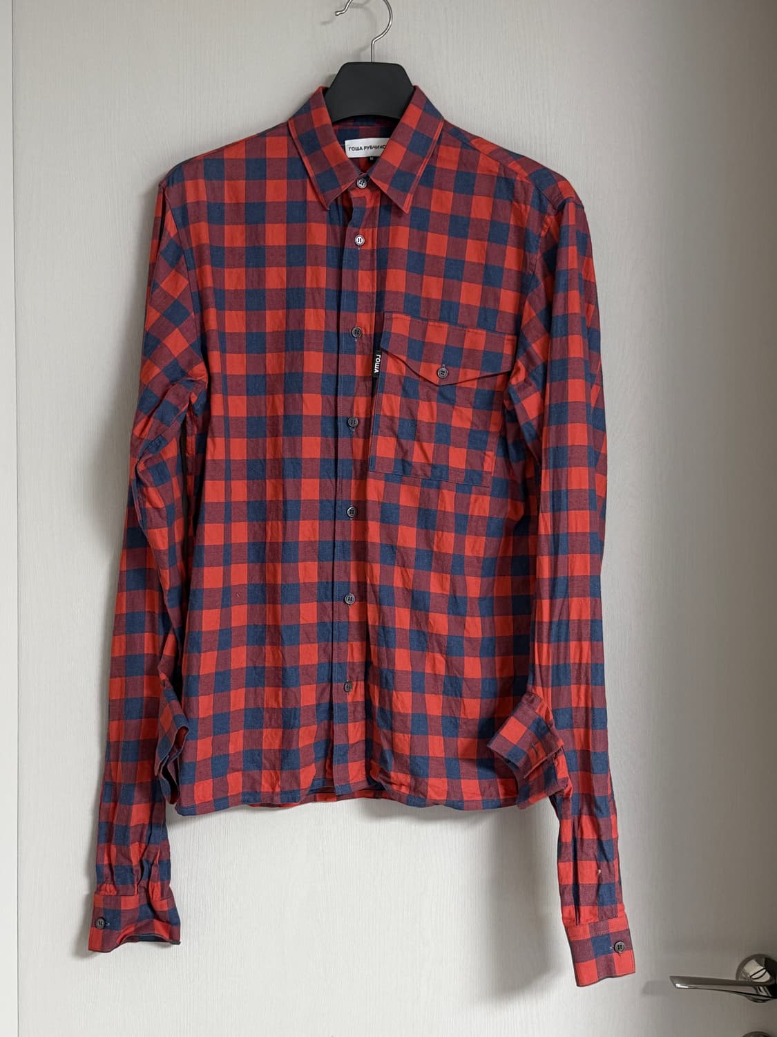 고샤 이중커프 체크셔츠.  상품이미지7