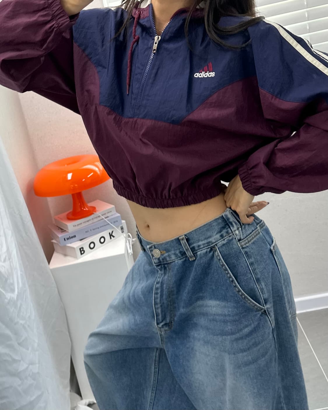(WOMEN)90'S 아디다스 아노락 크롭후드-M844 상품이미지9