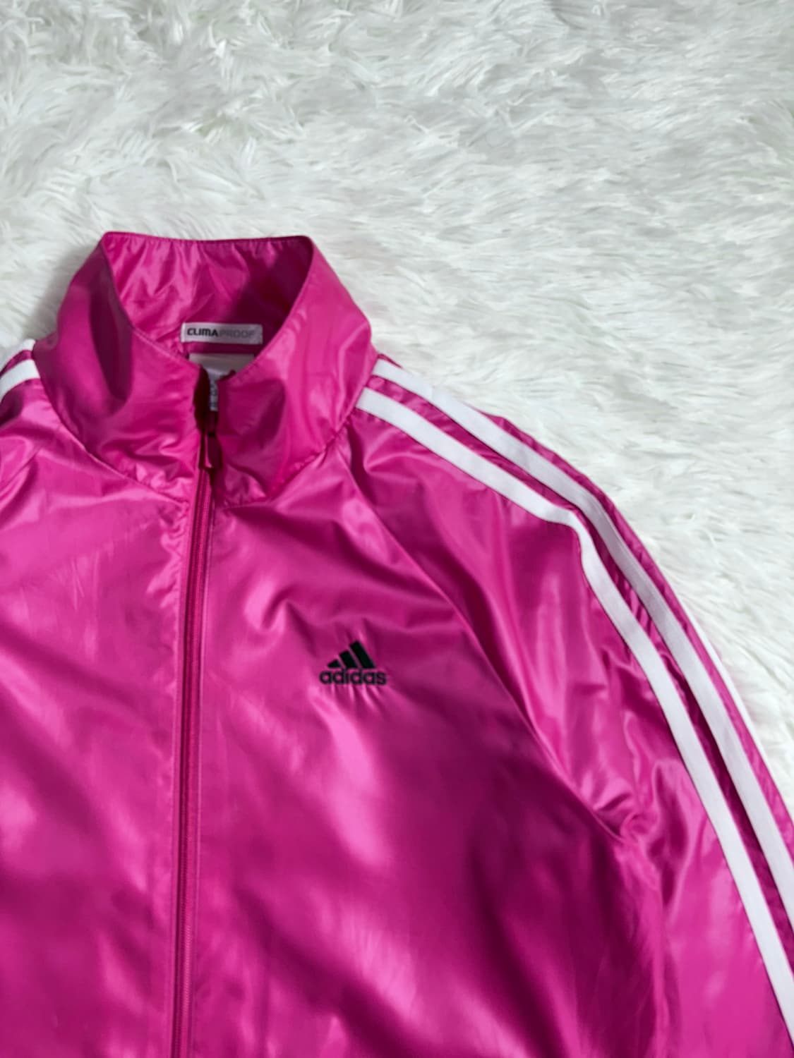 아디다스 핫핑크 삼선 바람막이  상품이미지4