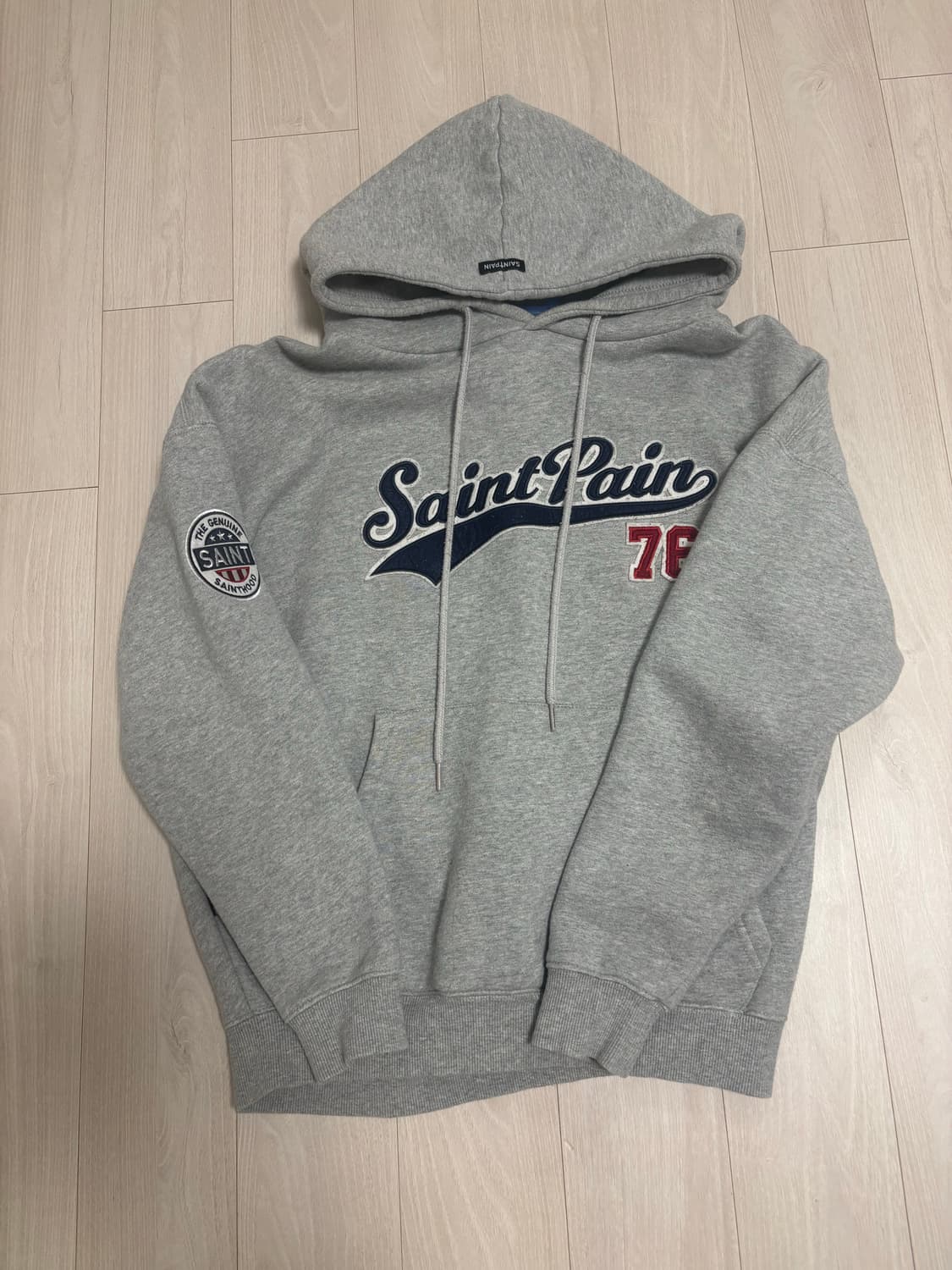 세인트페인 회색 후드티 xs 상품이미지2