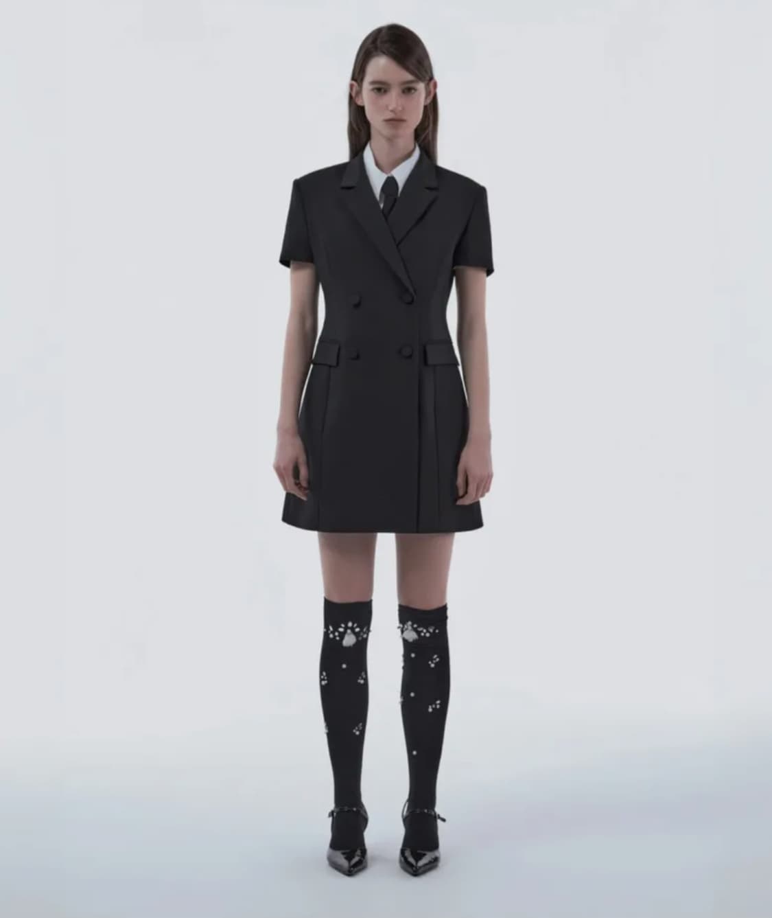 마우솔레움 젠 하프슬리브 수트 자켓 드레스-블랙 s 상품이미지1
