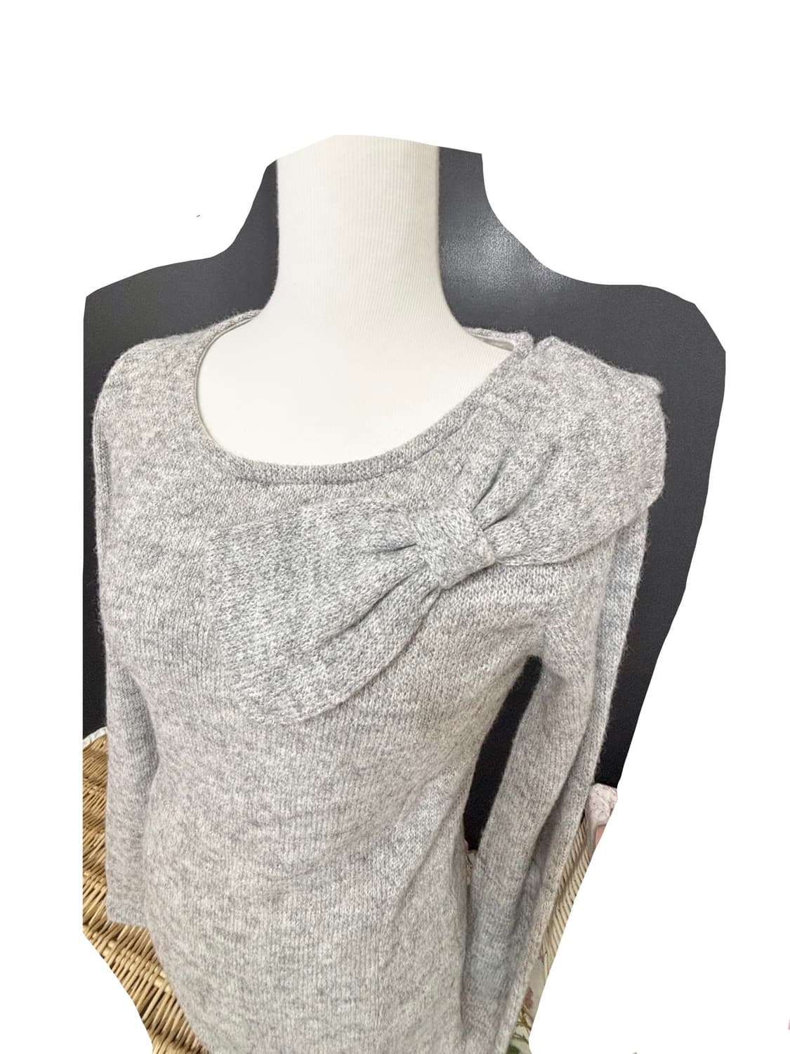 에고이스트ㅡ 리본 장식 상의 55/새거수준 상품이미지3