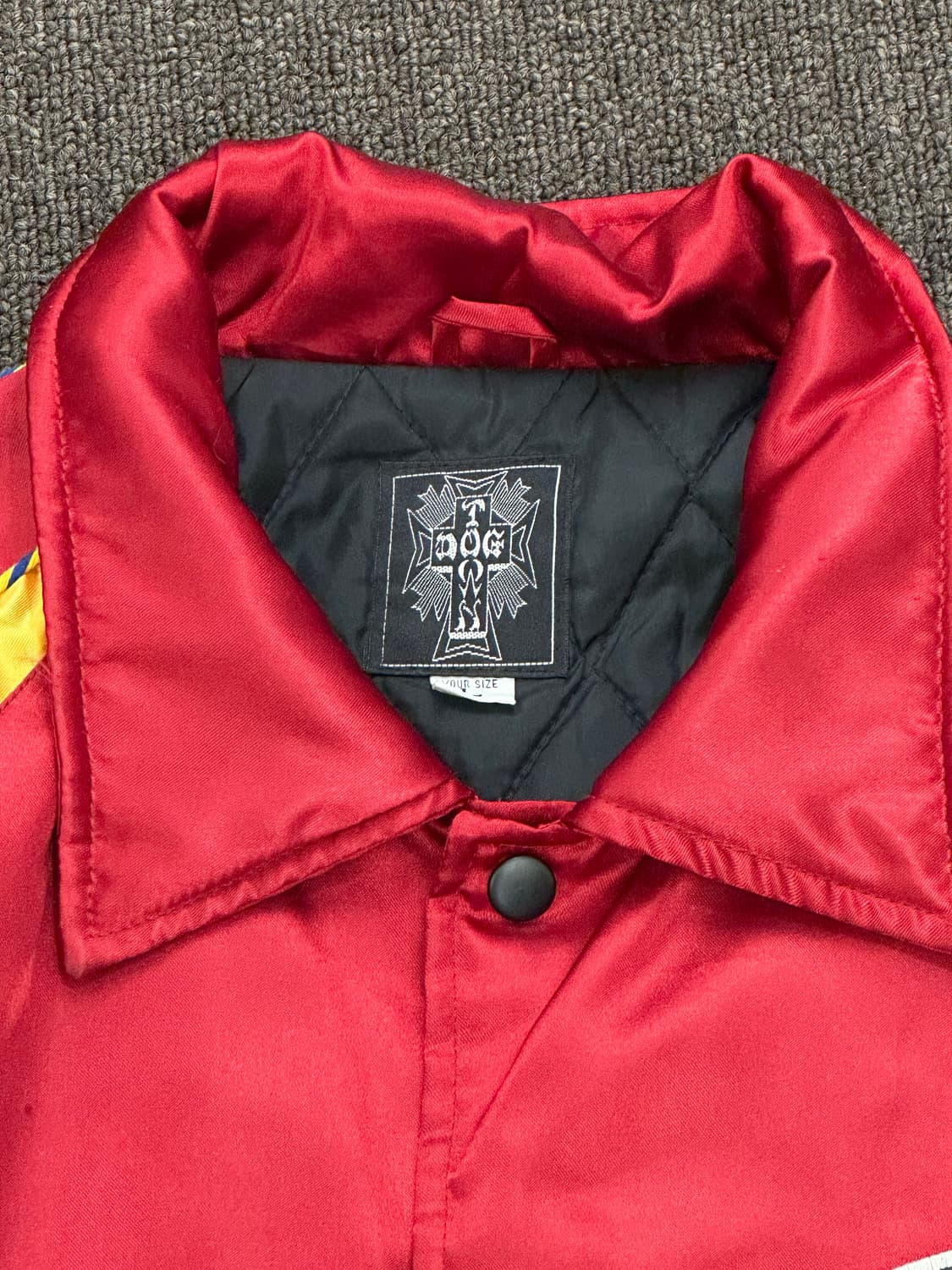 L)도그타운 빈티지 레드/옐로우 새틴 자켓 상품이미지5