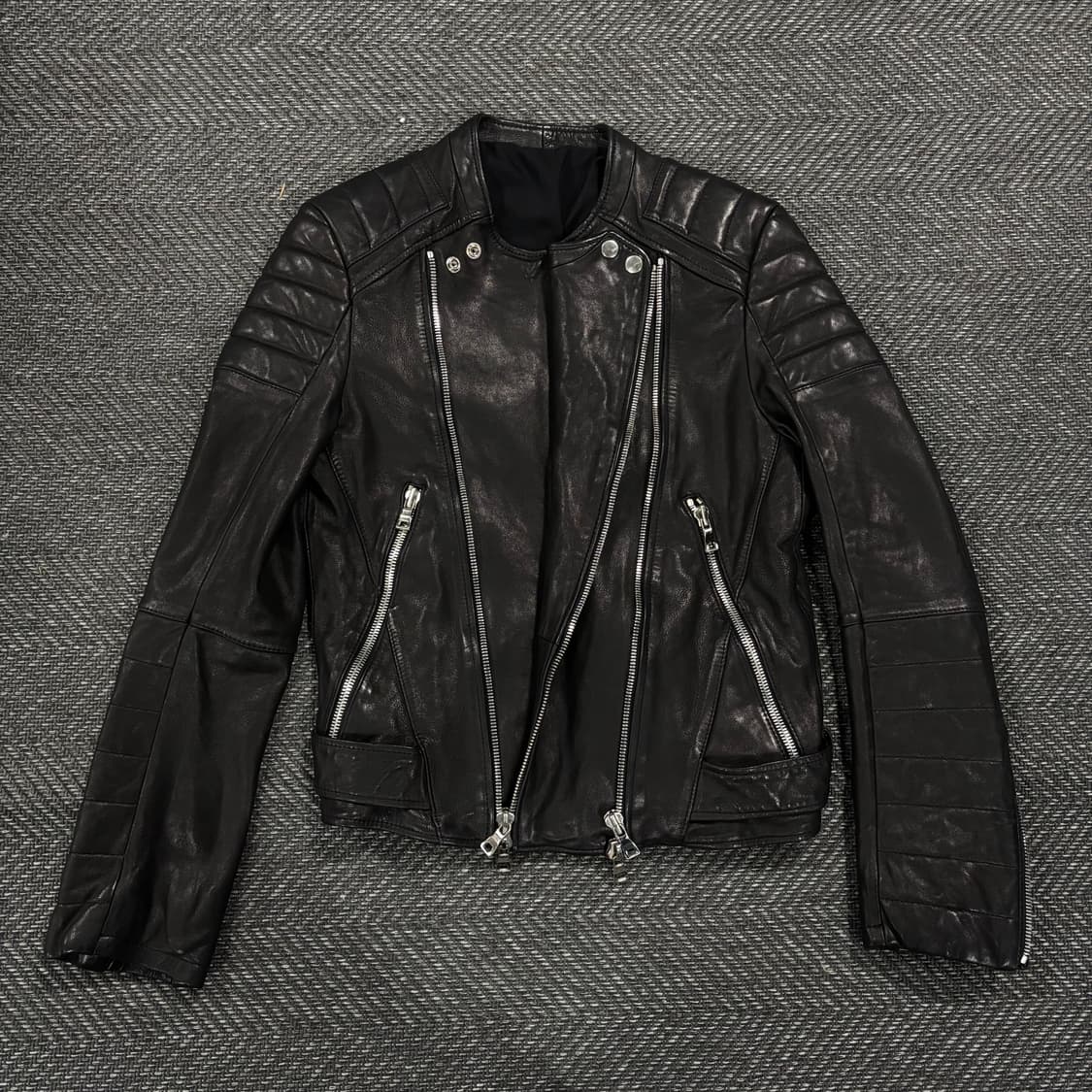 급처 발망 스타일 바이커 램스킨 자켓 상품이미지3