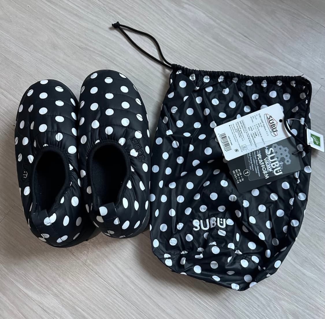 스부 뱀프 도트 패딩슈즈 1사이즈 상품이미지2