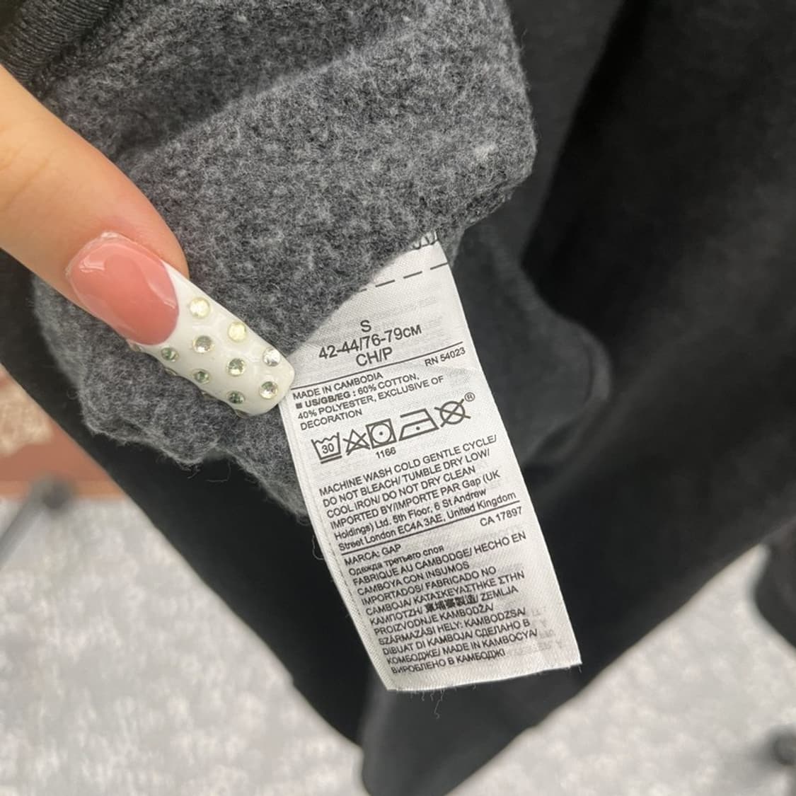 갭 빈티지 스트릿 펑크 키치 성조기 로고 후드티 S C10374 상품이미지6