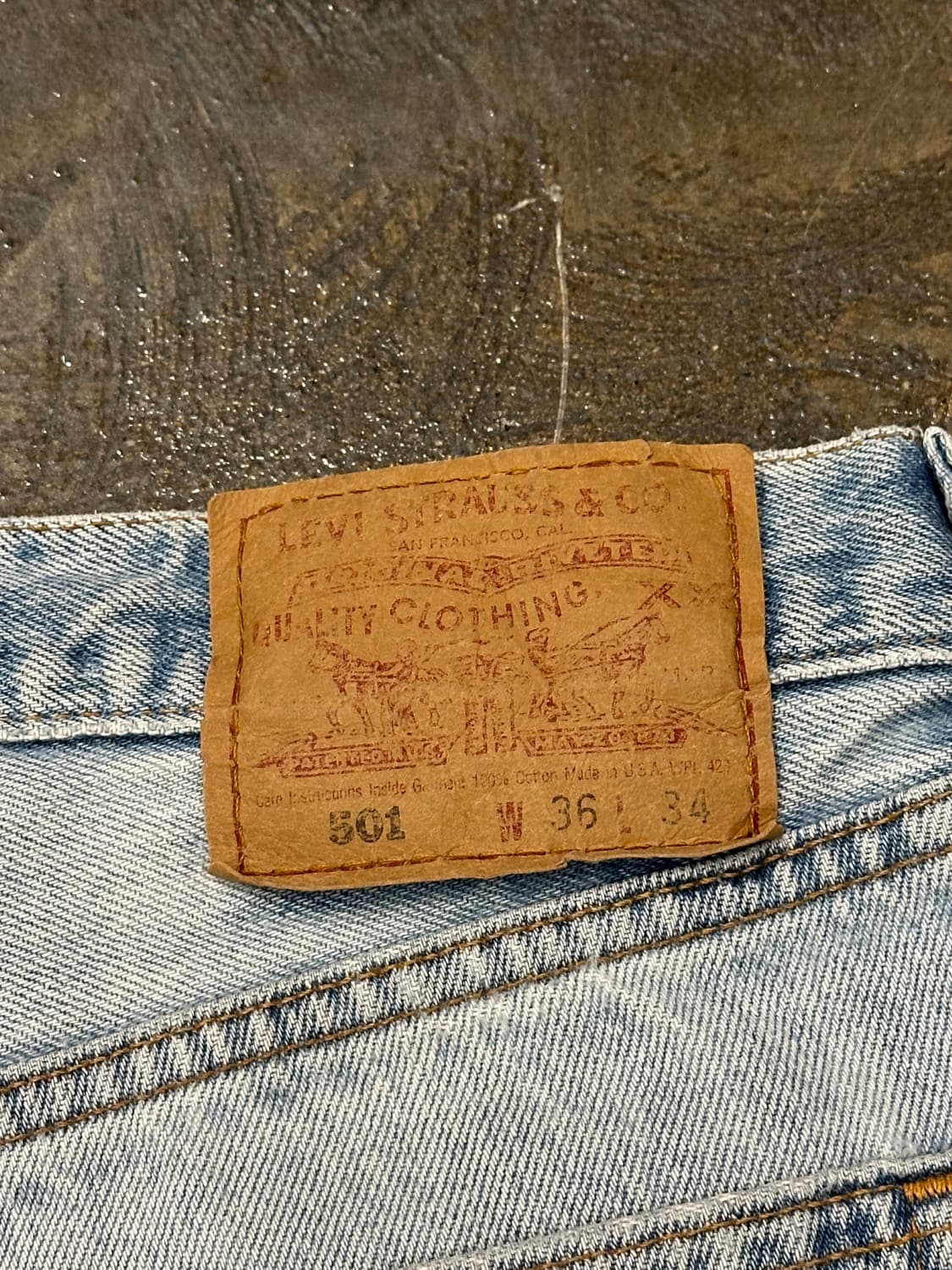 95s made in USA 501 W36 L34 쇼츠 상품이미지10