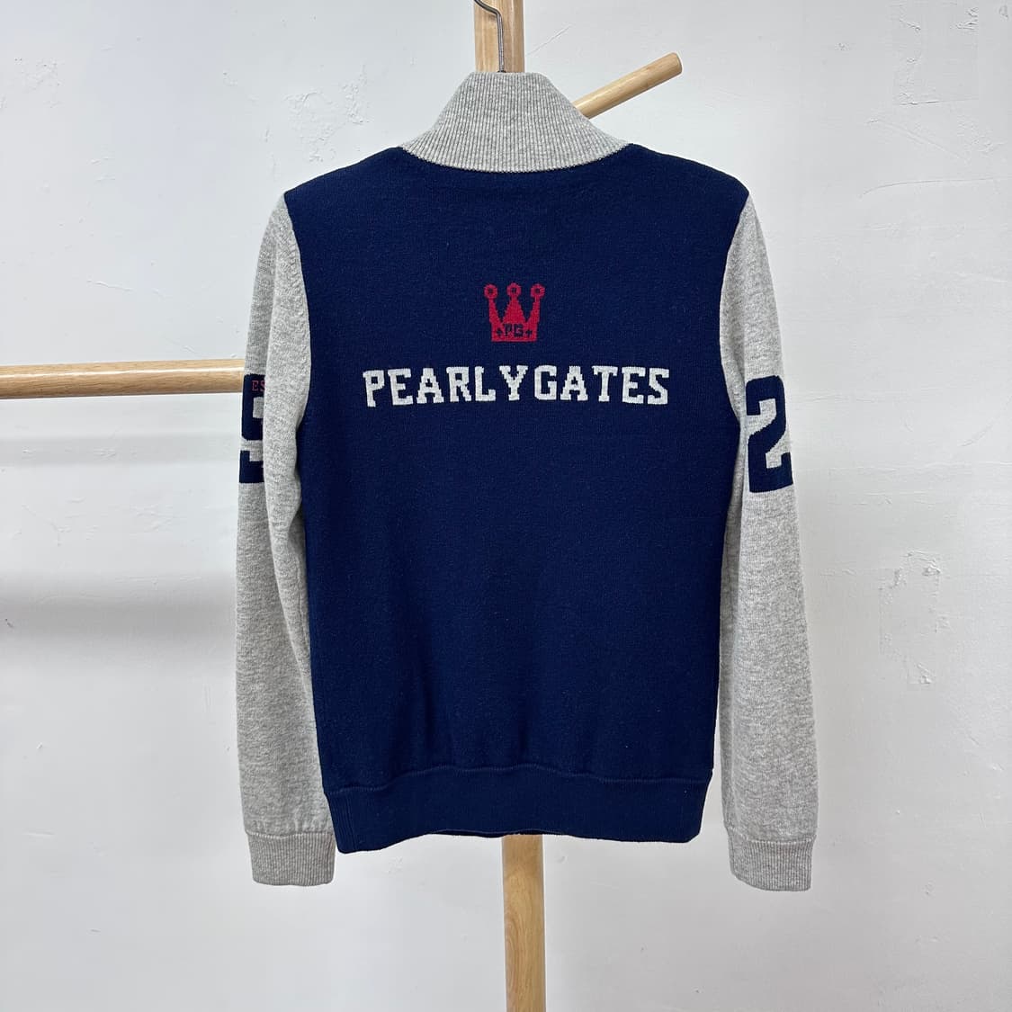 파리게이츠 골프 여성 울캐시미어 니트 집업 자켓 0사이즈 상품이미지4