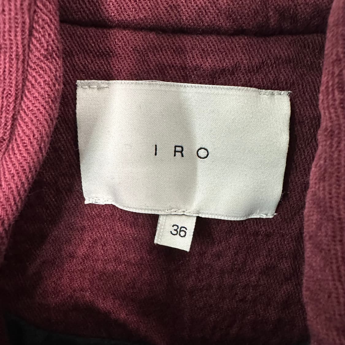 이로 버건디 모직 하프 코트 상품이미지3