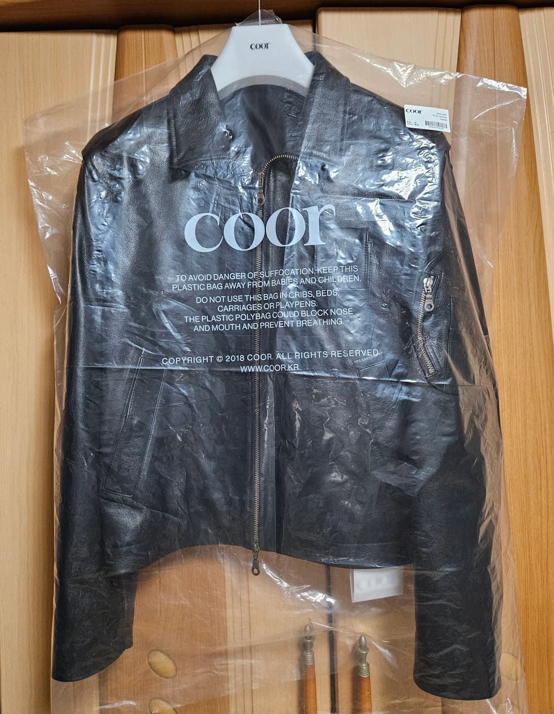 쿠어 고트 파일럿 레더 점퍼 블랙 상품이미지2