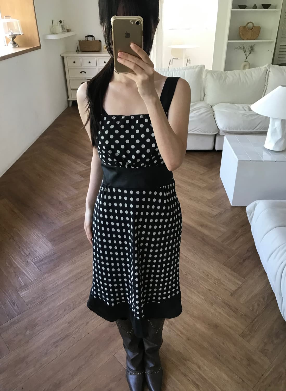 vintage dot pattern one-piece 상품이미지1