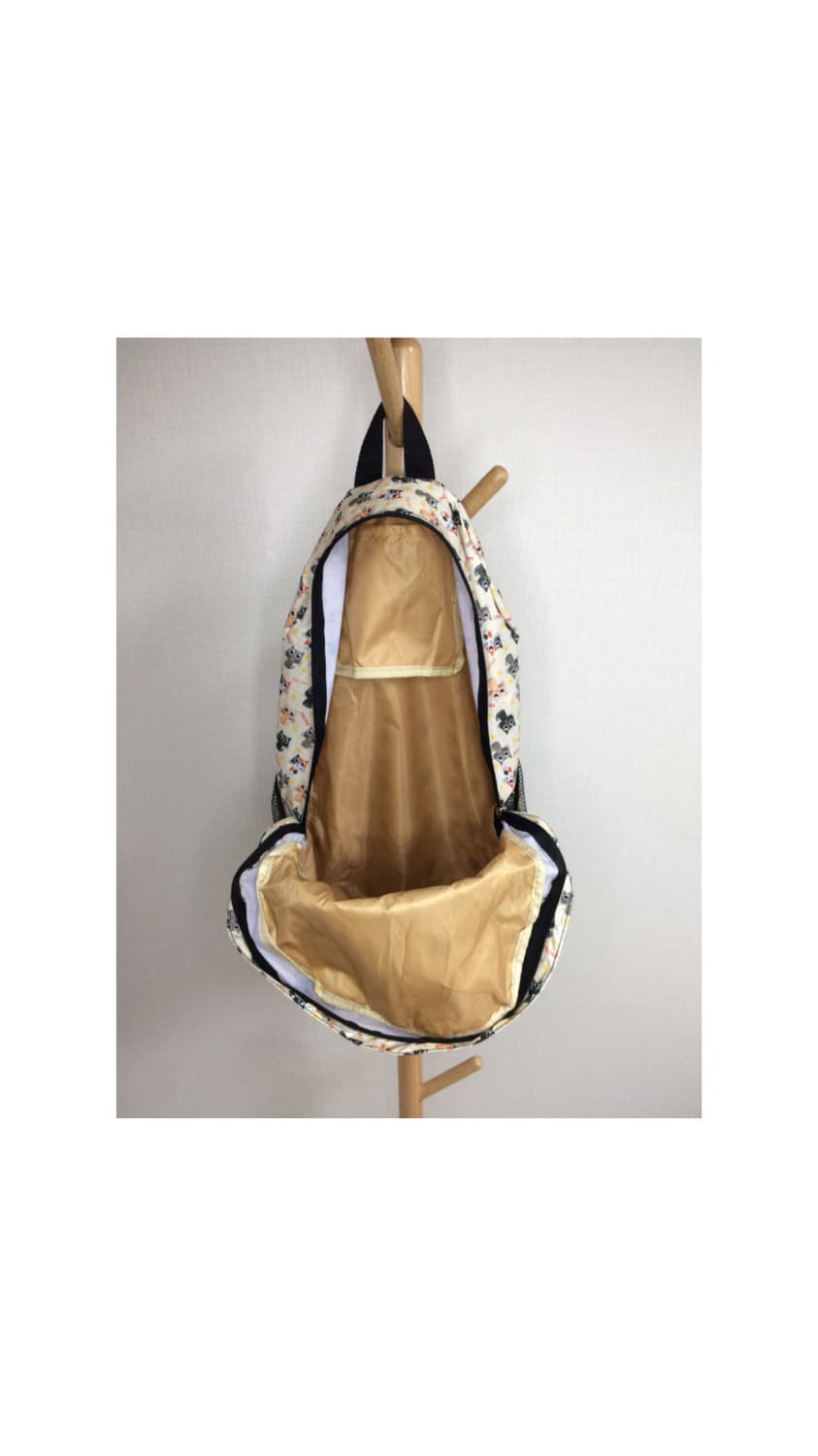 빈티지 고양이 패턴 경량 백팩 상품이미지4