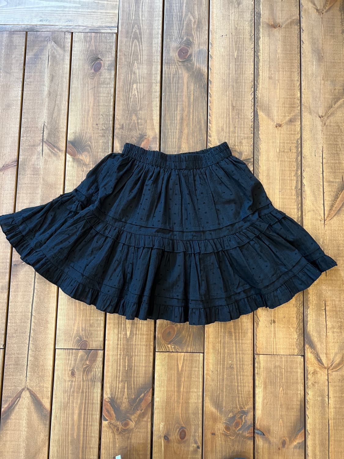 블랙 도트 프릴 스커트 상품이미지4