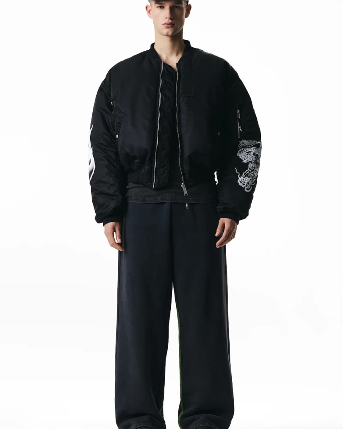 h&m h2 헤론 프레스톤 리버시블 보머 재킷 ma-1 상품이미지4