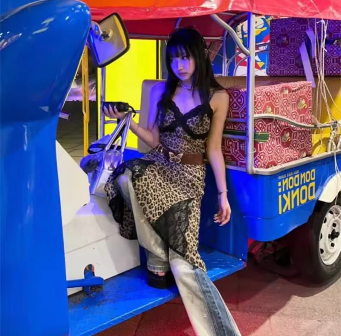 레오파드 호피 레이스 원피스 상품이미지3