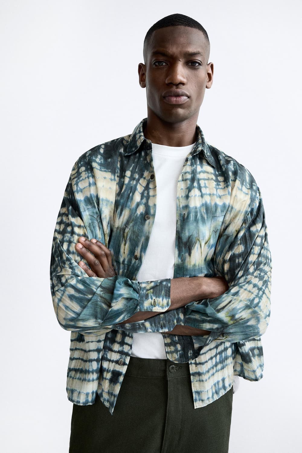 자라/ 타이다이 프린트 셔츠/ XL 상품이미지1