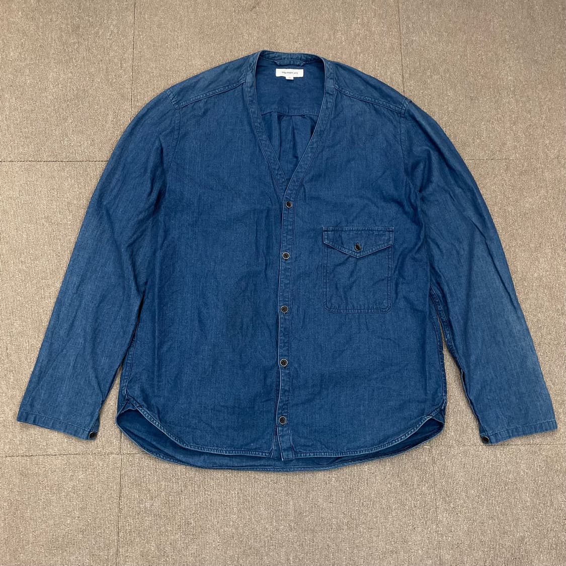 ORDINARY FITS 오디너리핏츠 노카라 데님셔츠  상품이미지1